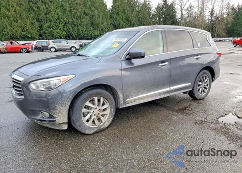 2013 Infiniti Jx35 z USA, uszkodzony, nr VIN 5N1AL0MMXDC306020